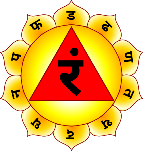 Símbolo tradicional del chakra Plexo solar (Maṇipūra)
